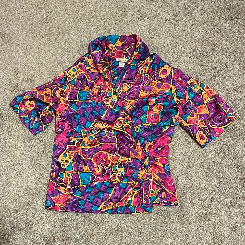 Vintage Nicola Floral Shirt size 8